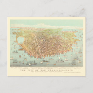 ヴィンテージ市サンフランシスコ復元地図, 1878 ポストカード