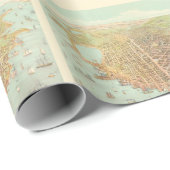 ヴィンテージ市サンフランシスコ復元地図， 1878 ラッピングペーパー (ロールコーナー)