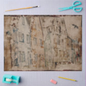 ヴィンテージ市区分割 薄葉紙 (クラフト)