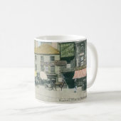 ヴィンテージ市場シーン – Huddersfield Marketplace コーヒーマグカップ (正面右)