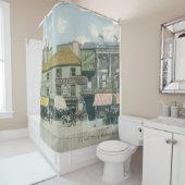 ヴィンテージ市場シーン – Huddersfield Marketplace シャワーカーテン (インサイチュ)