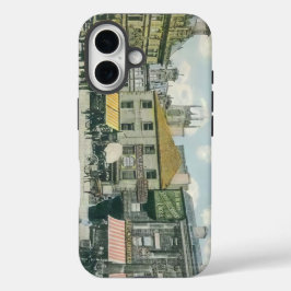 ヴィンテージ市場シーン – Huddersfield Marketplace iPhone 16ケース