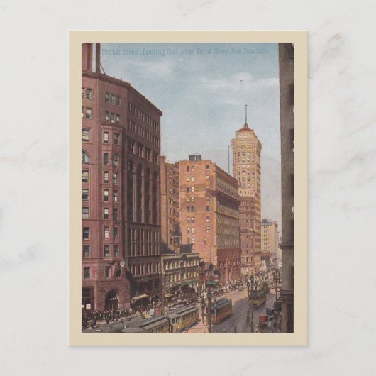 ヴィンテージ市場通りサンフランシスコ旅行 ポストカード (正面)