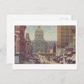 ヴィンテージ市場通りシーン，インディアナポリス，インディアナ ポストカード (正面/裏面)