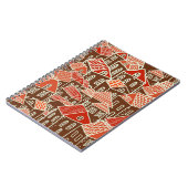 ヴィンテージ市建物のシームレスなパターン ノートブック (左側)