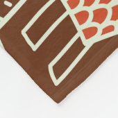 ヴィンテージ市建物のシームレスなパターン フリースブランケット (角)