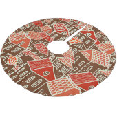 ヴィンテージ市建物のシームレスなパターン ブラッシュドポリエステルツリースカート (アングル)