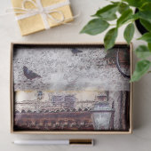 ヴィンテージ市建物パスの切り離しティッシュペーパー 薄葉紙 (ギフト)