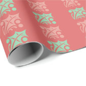 ヴィンテージ市松模様にクリスマスホリーレッド ラッピングペーパー (ロールコーナー)