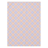 ヴィンテージ市松模様にパステルパターンラベンダーブルー テーブルクロス (正面)