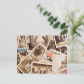 ヴィンテージ市生活フォトコラージュ ポストカード (スタンド正面)