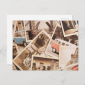 ヴィンテージ市生活フォトコラージュ ポストカード (正面/裏面)