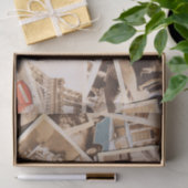 ヴィンテージ市生活フォトコラージュ 薄葉紙 (ギフト)