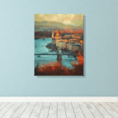 ヴィンテージ市 キャンバスプリント (インサイチュ (ウッドフロア))