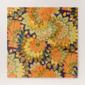 ヴィンテージ布パターン:クローズアップテクスチャ ジグソーパズル (横)