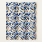 ヴィンテージ布フランスブルーフラワー | お名前 プランナー手帳 (裏面)