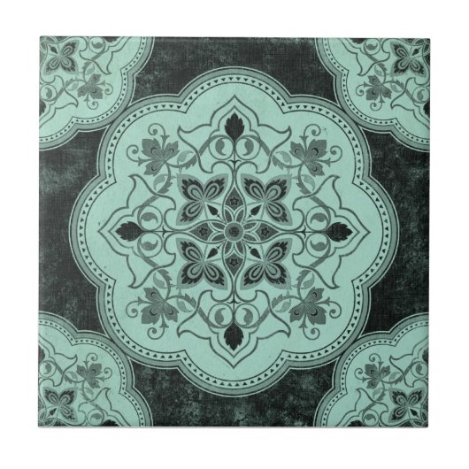 ヴィンテージ布 タイル (正面)