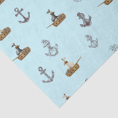 ヴィンテージ帆船といかり 薄葉紙 (詳細)