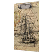 ヴィンテージ帆船とヨーロッパの古い船 クリップボード (左)