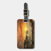ヴィンテージ帆船サンセット海ラゲッジタグ ラゲッジタグ (正面縦)