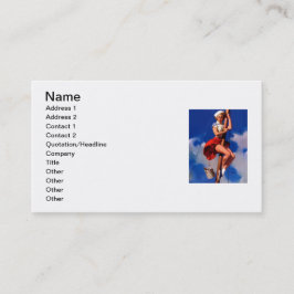 ヴィンテージ帆船セーリングピンアップガール 名刺