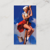 ヴィンテージ帆船セーリングピンアップガール 名刺 (裏面)