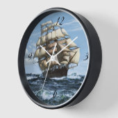 ヴィンテージ帆船時計 壁時計 (傾斜)