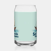 ヴィンテージ帆船航海の感動的引用文 ガラス缶 (右)