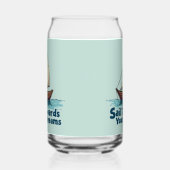 ヴィンテージ帆船航海の感動的引用文 ガラス缶 (左)