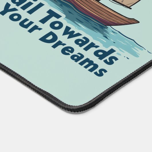 ヴィンテージ帆船航海の感動的引用文 デスクマット (コーナー)