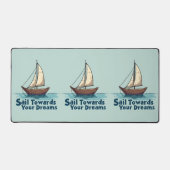 ヴィンテージ帆船航海の感動的引用文 デスクマット (正面)