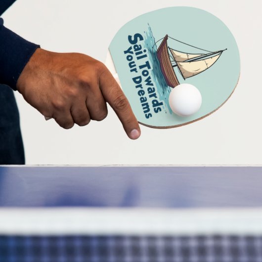 ヴィンテージ帆船航海の感動的引用文 卓球ラケット (インサイチュ)