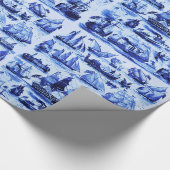 ヴィンテージ帆船，さまざまな国の船 ラッピングペーパー (角)