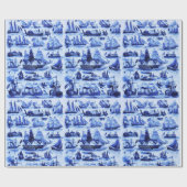 ヴィンテージ帆船，さまざまな国の船 ラッピングペーパー (フラット)