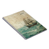 ヴィンテージ帆船 ノートブック (右側)