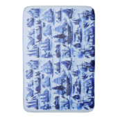 ヴィンテージ帆船、船舶、ネイビーブルー航海の バスマット (正面縦)