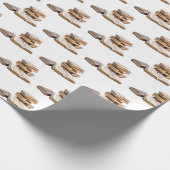 ヴィンテージ帳の山 ラッピングペーパー (角)