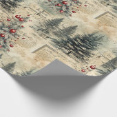 ヴィンテージ常緑樹林 ラッピングペーパー (角)