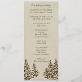 ヴィンテージ常緑結婚式 プログラム (裏面)