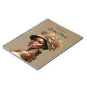 ヴィンテージ帽子の美しい女性 ノートブック (左側)