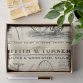 ヴィンテージ干し農機具新聞広告デコページ 薄葉紙 (ギフト)