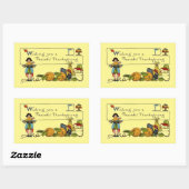 ヴィンテージ平和な感謝祭 長方形シール (シート)