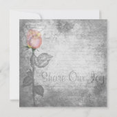 ヴィンテージ平和バラ結婚ズ 招待状 (裏面)