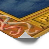 ヴィンテージ平和正義の自由アメリカ国旗 ポスター (角)