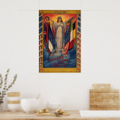 ヴィンテージ平和正義の自由アメリカ国旗 ポスター (キッチン)