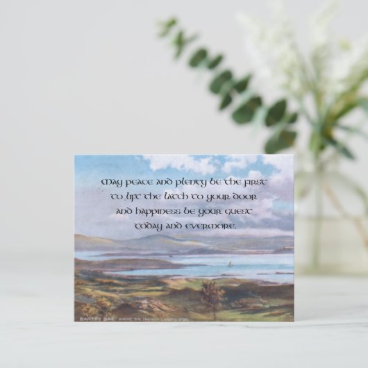 ヴィンテージ平和銀行湾とアイリッシュ賛美ズ シーズンポストカード (スタンド正面)