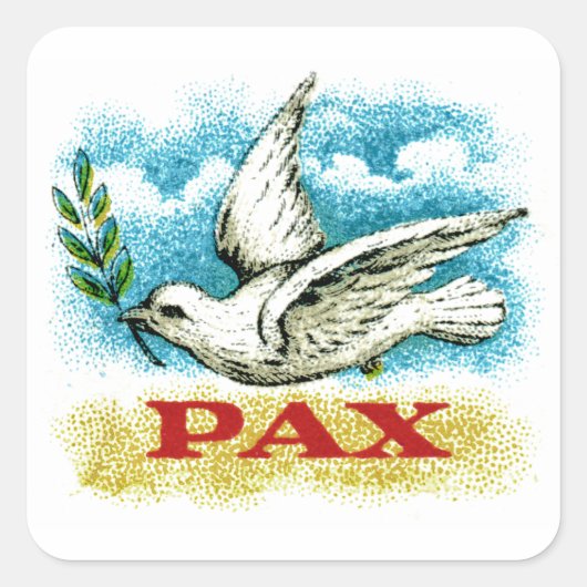ヴィンテージ平和 スクエアシール (正面)