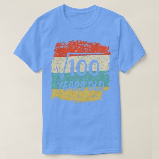 ヴィンテージ平方根100 10歳の誕生日G Tシャツ (デザイン正面)