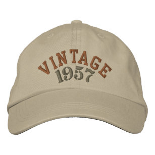 ヴィンテージ年刺繍野球帽 刺繍入りキャップ