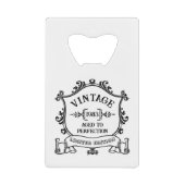 ヴィンテージ年完熟年カスタム誕生年 クレジットカード栓抜き (正面)